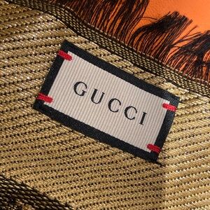 Gucci GG SILK JACQUARD SHAWL W box and tags